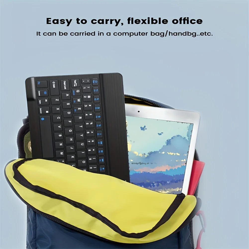 10 in Mini Wireless Keyboard and Mouse Rechargeable Slim Keyboard and mouse set For iPad Air Pro Tablet For Android IOS Windows