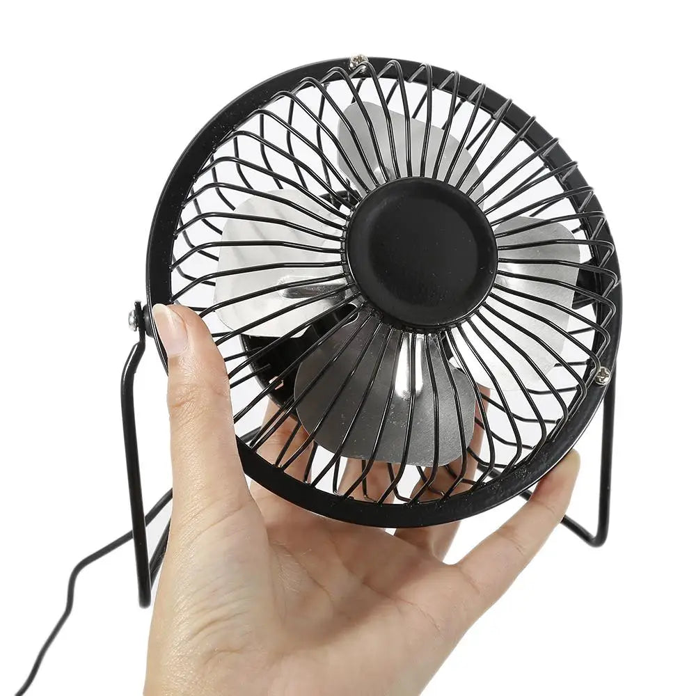 Mini USB Desk Fan Desktop Adjustable Tilt Stand Cooling Fan Ultra-quiet Electric Portable Small Fan For Desktop Office Table PC